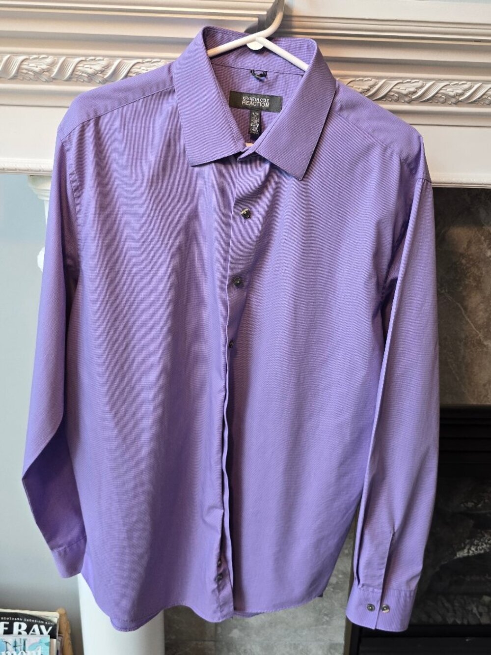 Keneth Cole Reaction line lavender long sleeve dress shirt size 17